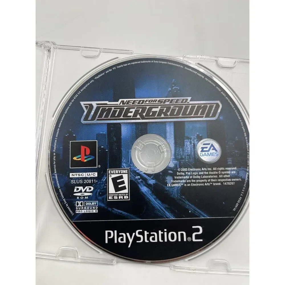 Need For Speed Underground Sony Playstation 2 PS2 Game Disc Only Tested Working